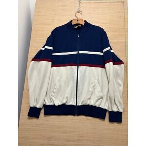 Players Club XL Vintage Varsity Bomber Jacket Full Zip Stripe Acrylic